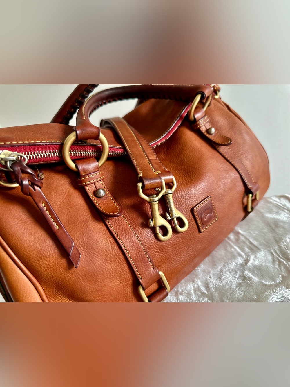 Dooney & Bourke Large Vintage Florentine Leather Satchel - Picture 8 of 16